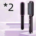 2-In-1 Hair Straightener Hot Comb - Dual-Use Rotating Electric Brush