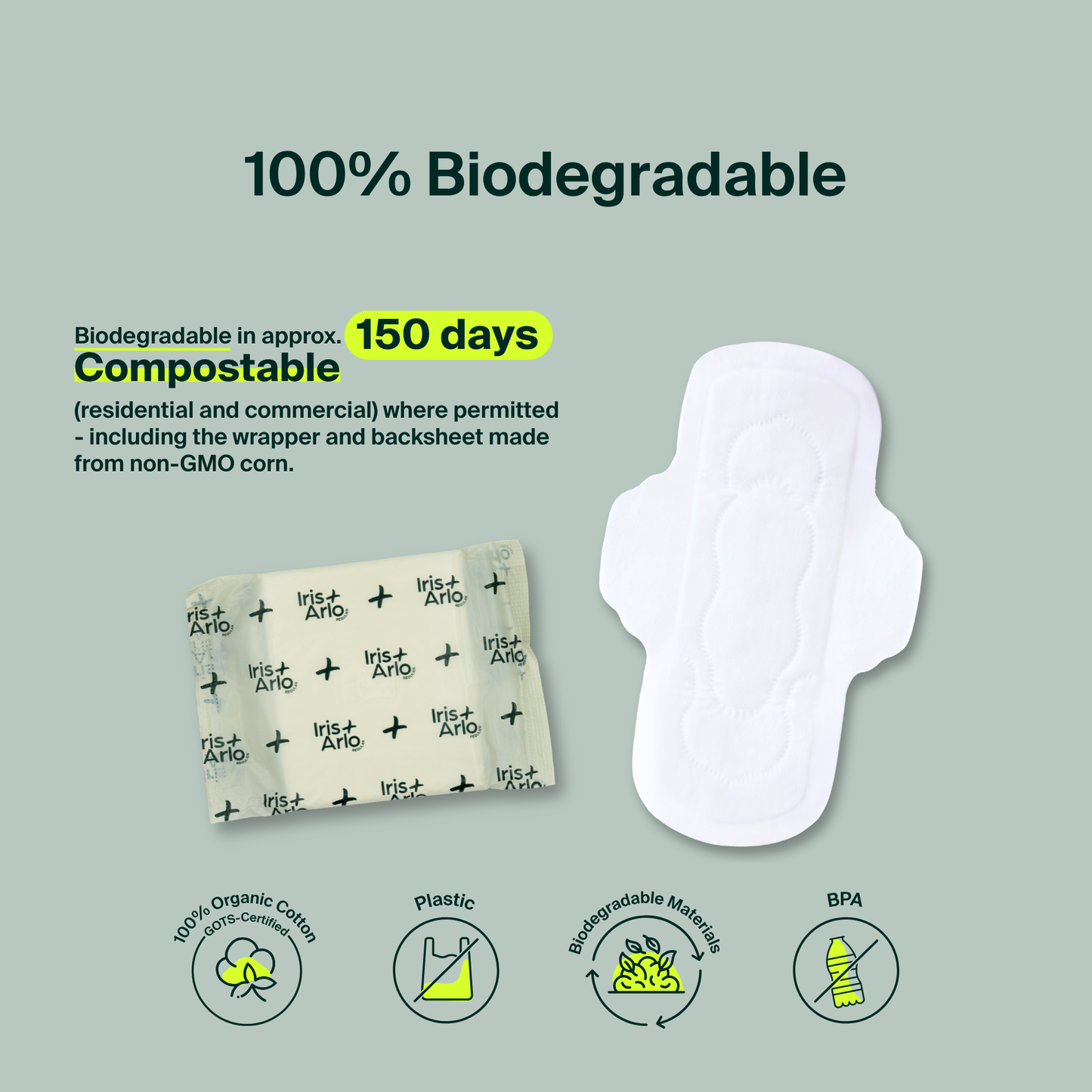 100% Organic Cotton Regular Pads - Bulk