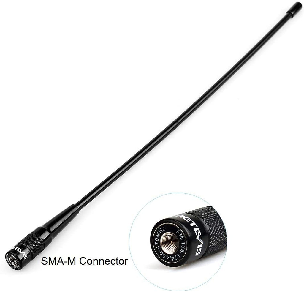 Retevis RHD-771 Dual Band Antenna SMA-M Whip Antenna 144/430 MHz for TYT UV88