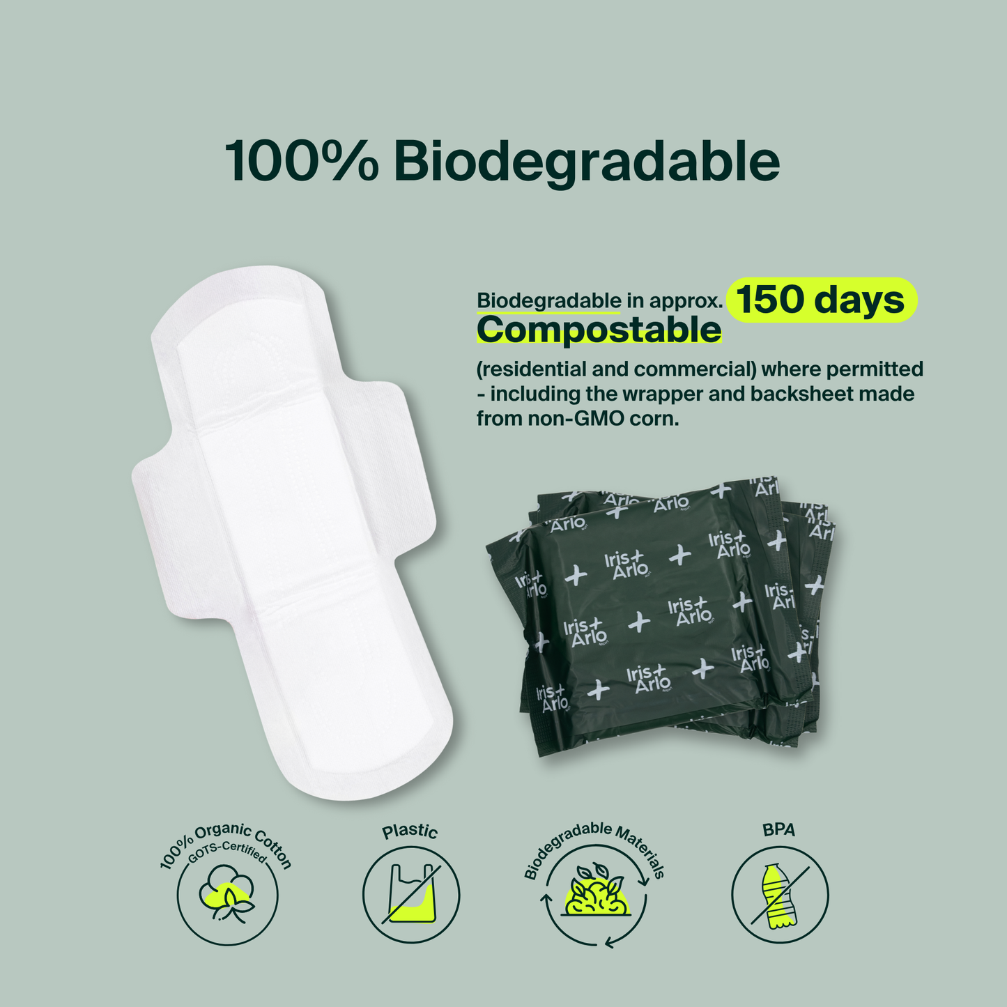 100% Organic Cotton Super Pads - Bulk (250)