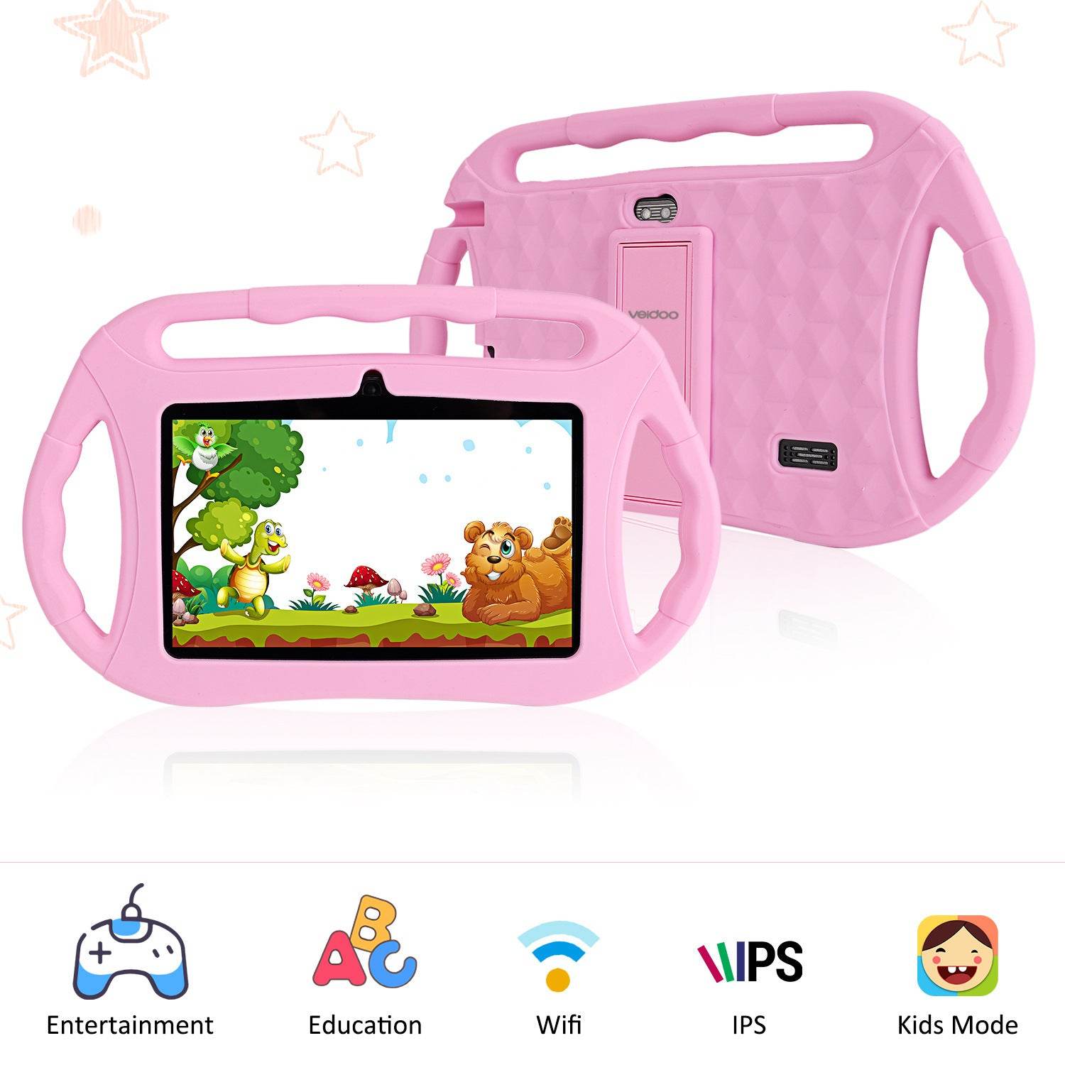 Kids Learning Tablet 7 Inch Android with Handle