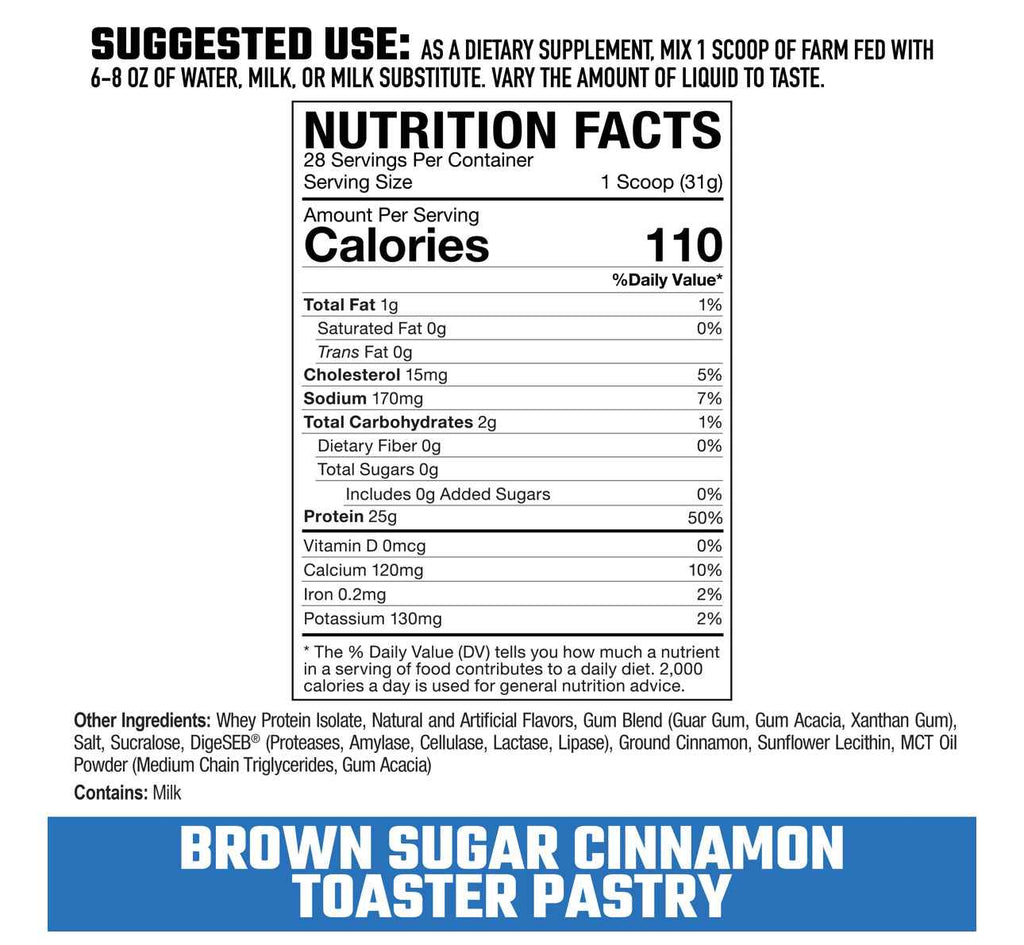 Axe & Sledge Farm Fed Whey Isolate Protein Powder