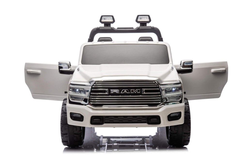 White Complete Edition XXL 2-Seater 4x4 RAM 3500 Ride-On Truck