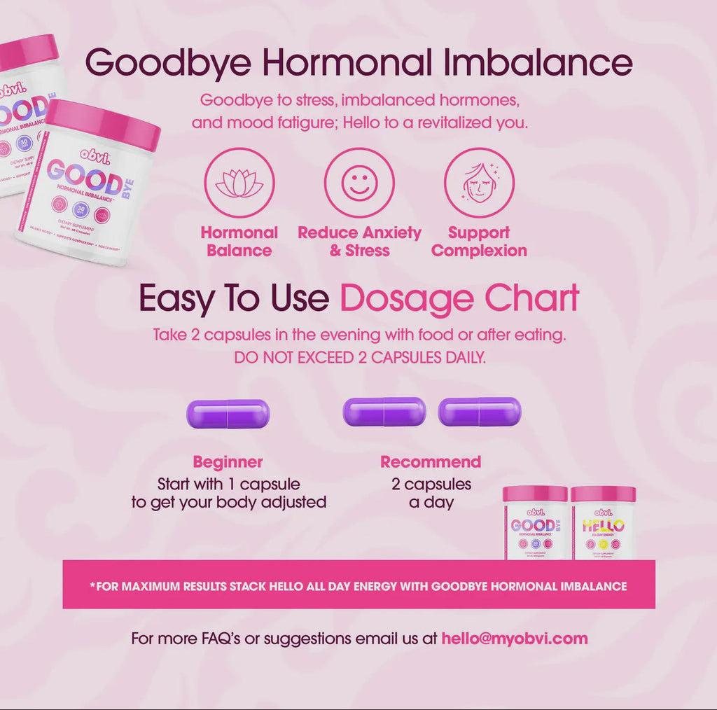 Obvi. Good Bye Hormone Balance Supplements