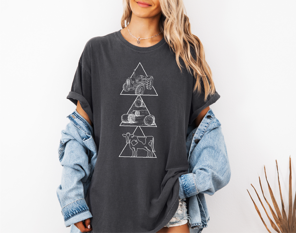 Geometric Farming Unisex T-shirt | Prairie Apparel | Farm Apparel