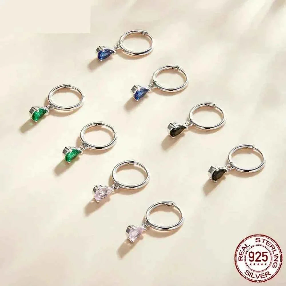 Exquisite Ishwar Water Drop Earrings | 925 Sterling Silver | 4 Colors | Statement Jewelry Sce1018