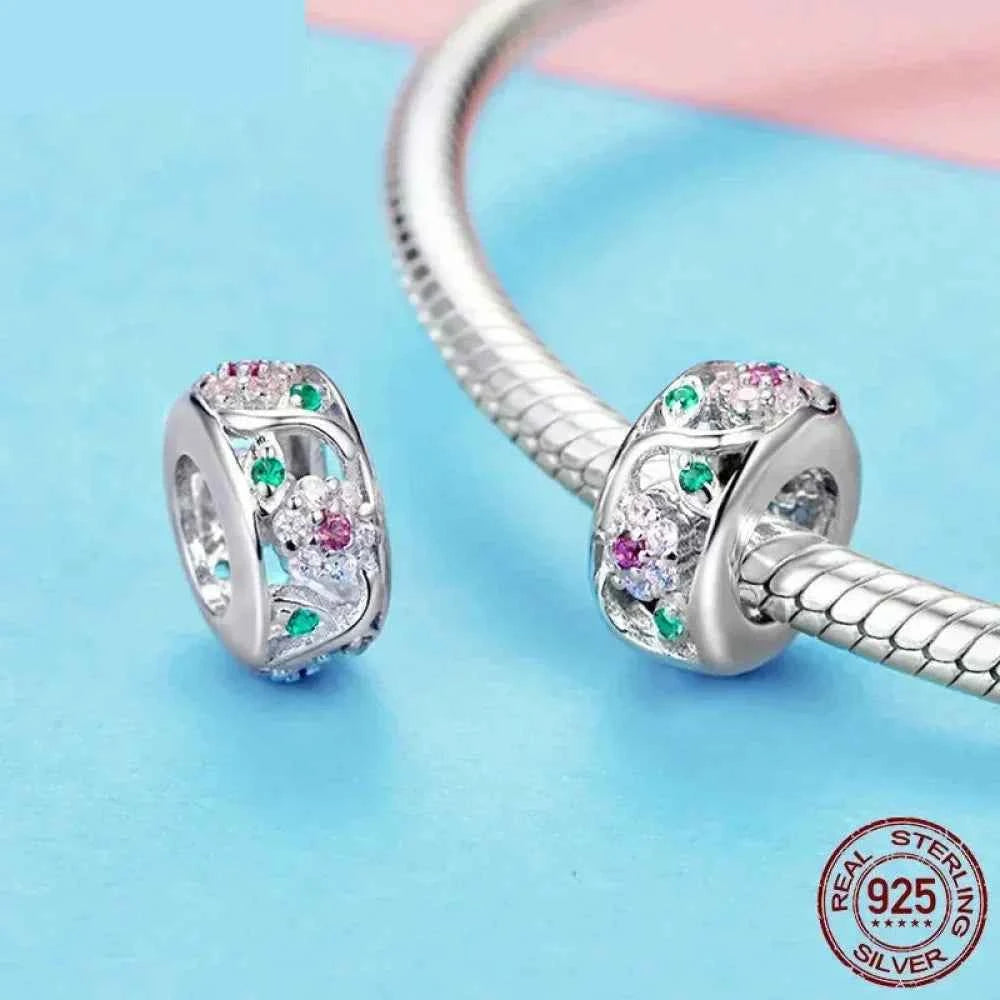 Dazzle in Elegance with 925 Sterling Silver CZ Beads for Bracelets & Bangles
