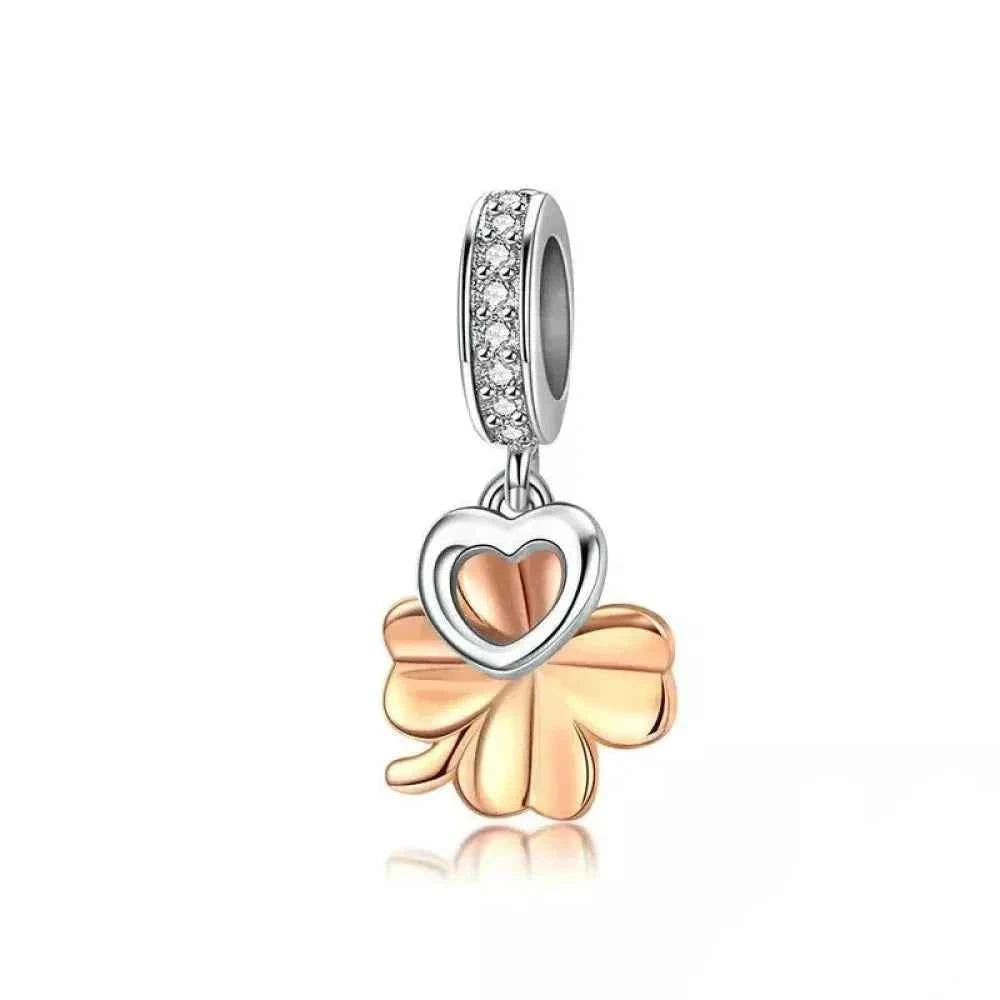 925 Sterling Silver Gardon Lucky Clover Charm - Scc1238