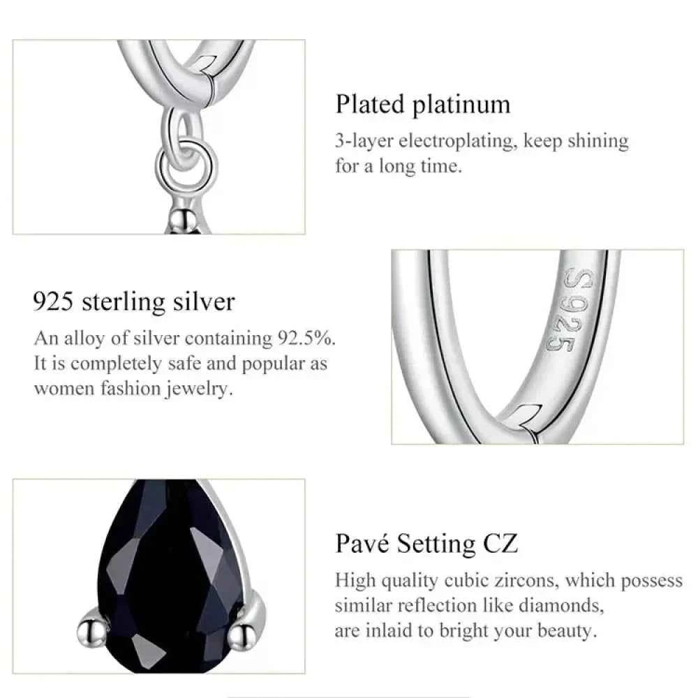 Exquisite Ishwar Water Drop Earrings | 925 Sterling Silver | 4 Colors | Statement Jewelry Sce1018
