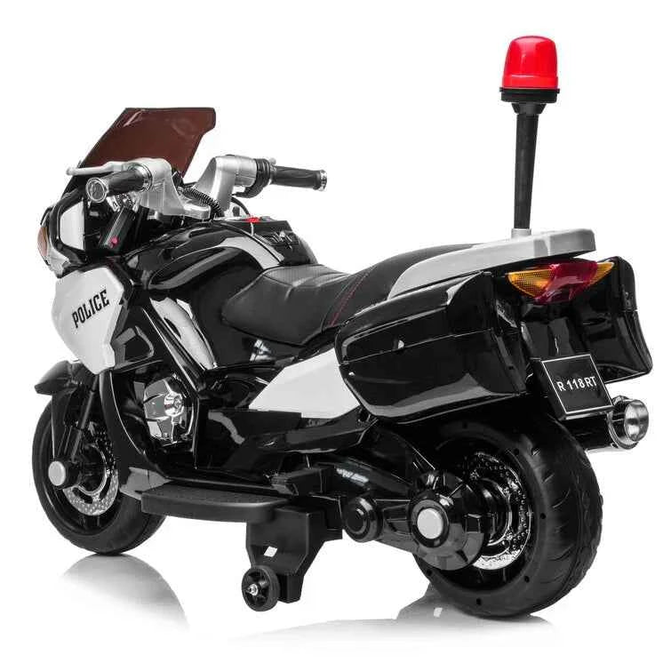 2026 24V Police Motorcycle with Rubber Tires - 2 Seater Electric Ride
