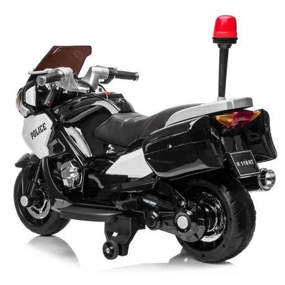 2026 24V Police Motorcycle with Rubber Tires - 2 Seater Electric Ride