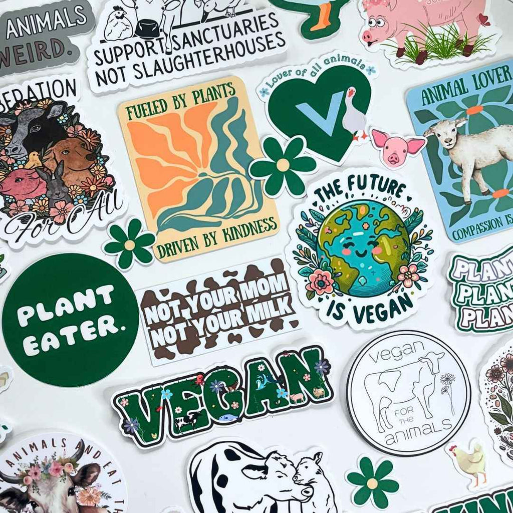 Vegan Stickers Pack for Eco-Friendly Enthusiasts