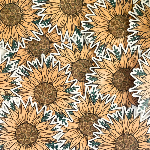 Bohemian Sunflower Sticker