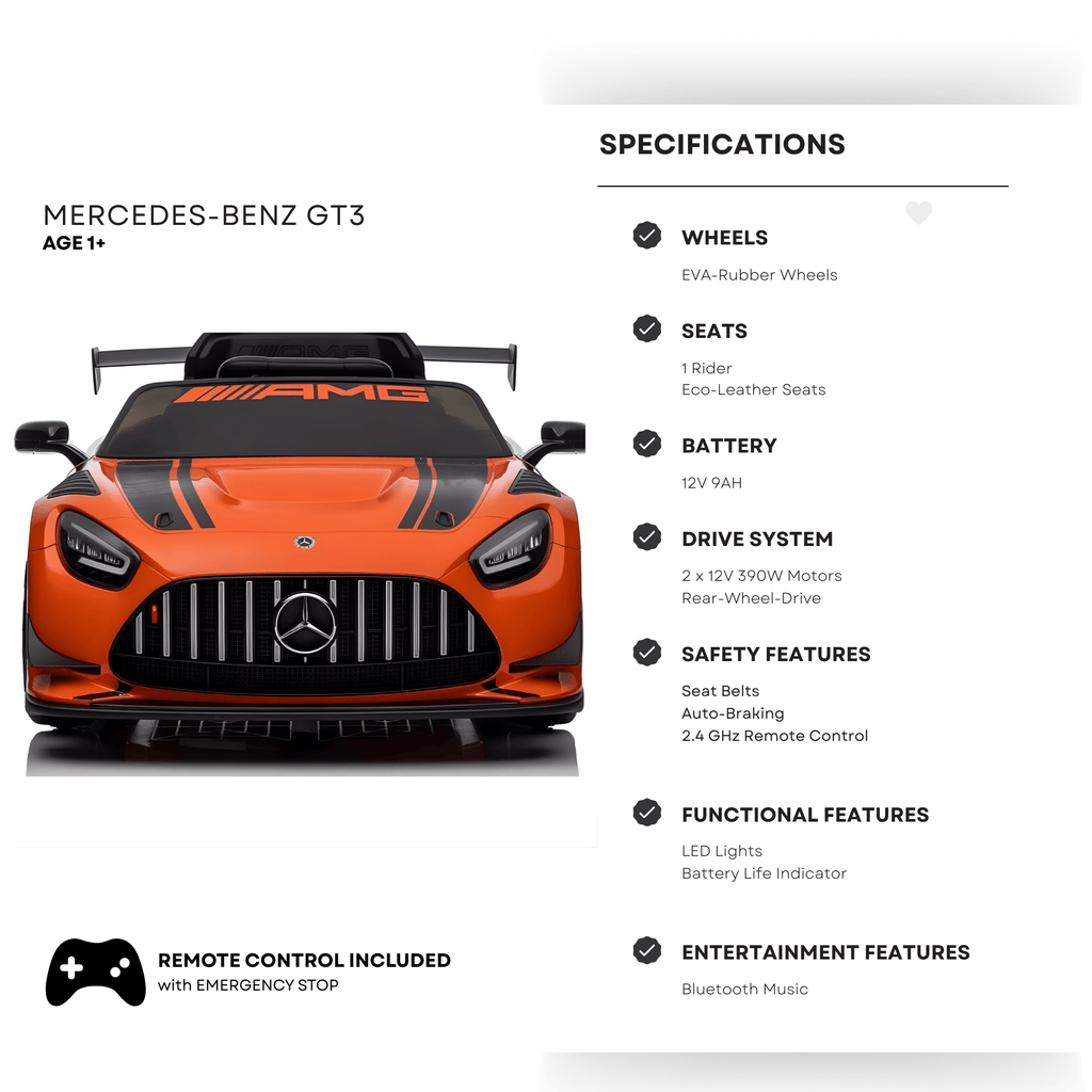 Orange, Complete Sport 12V Official Mercedes-Benz GT3, RC