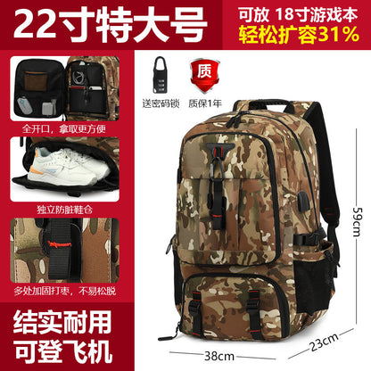 Travel Bag for Men, Outdoor Mountaineering, Leisure, Extra Large Capacity Travel Backpack, Computer Backpack, High School Student Luggage Bag
