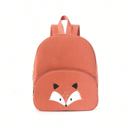 Cross-Border Corduroy Backpack, Large Capacity Student Cartoon Bear School Bag, Fashionable, Casual, High-Looking and Cute Backpack