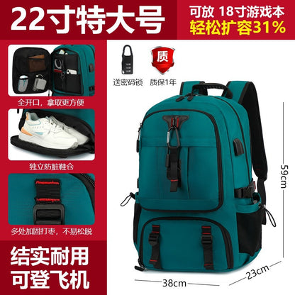 Travel Bag for Men, Outdoor Mountaineering, Leisure, Extra Large Capacity Travel Backpack, Computer Backpack, High School Student Luggage Bag
