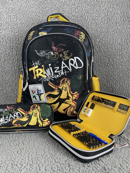 Schoolbag Primary School Students Grade One, Two and Three Boys and Girls Children Super Light Ridge Bag Backpack for 6-12 Years