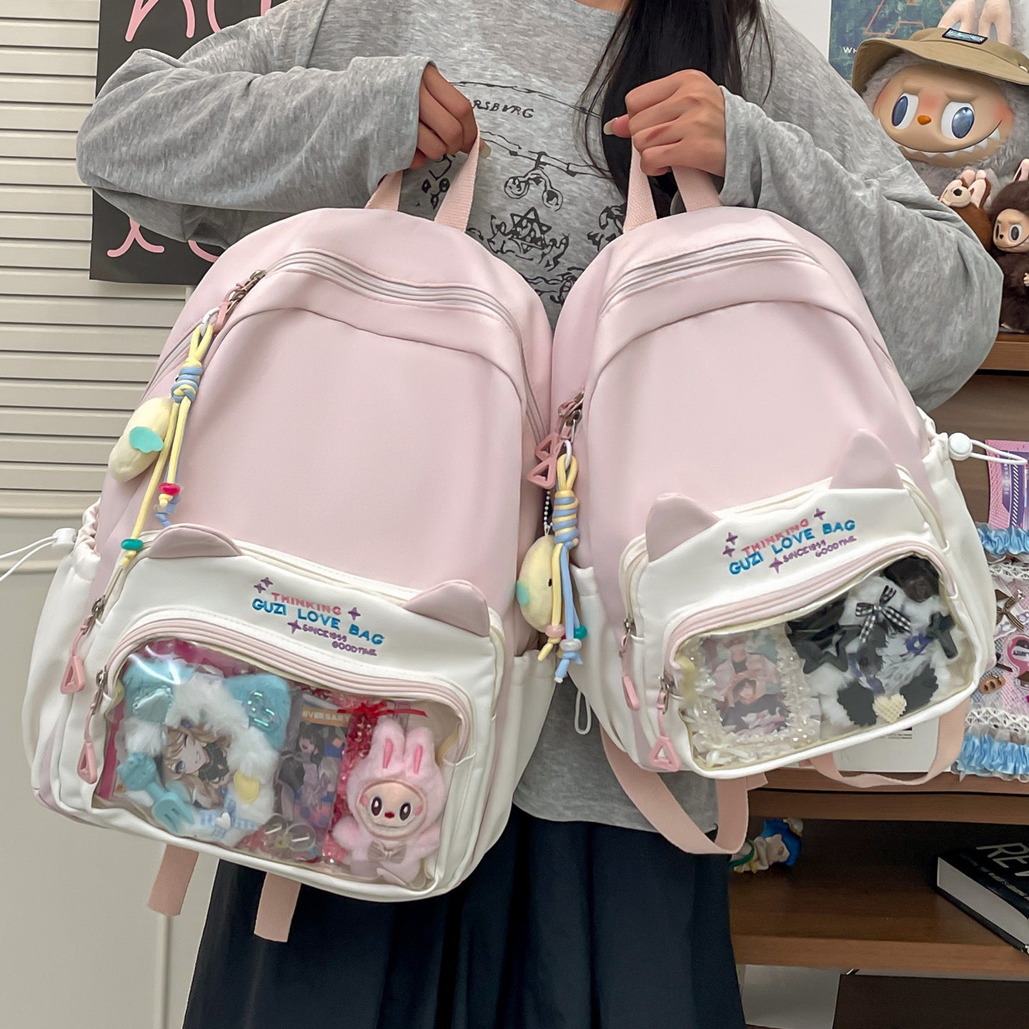 Schoolbags for Female Elementary School Students, Good-Looking, Sweet, Cute, New Style Backpacks for Junior High School Students, Small Backpacks for Travel and Study