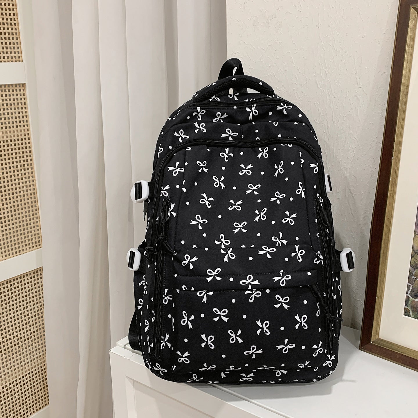 Cross-Border Ready-Made Backpack for Women, Large-Capacity Junior High School Student Schoolbag, Floral Sweet Schoolbag, New Style for Primary School Students