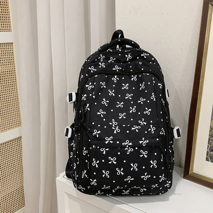 Cross-Border Ready-Made Backpack for Women, Large-Capacity Junior High School Student Schoolbag, Floral Sweet Schoolbag, New Style for Primary School Students