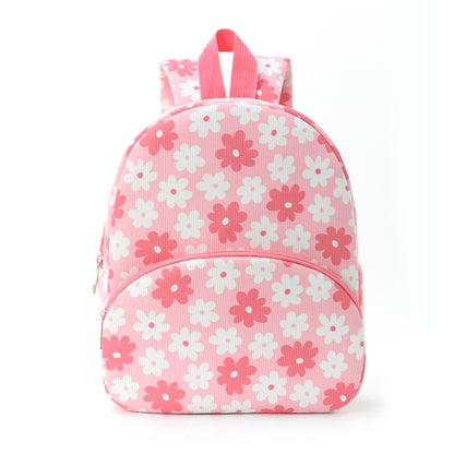 Cross-Border Corduroy Backpack, Large Capacity Student Cartoon Bear School Bag, Fashionable, Casual, High-Looking and Cute Backpack