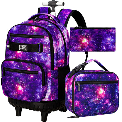 European and American Cross-Border Factory Children's Single-Trolley School Bag Fashion Student Trolley Backpack Dropshipping in Stock