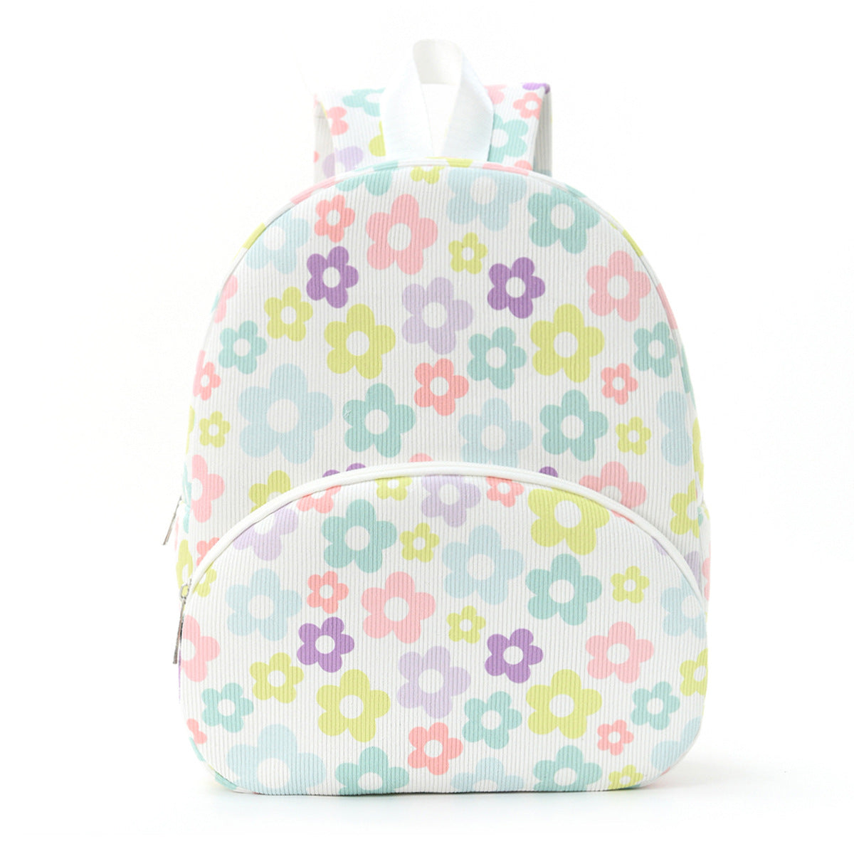 Cross-Border Corduroy Backpack, Large Capacity Student Cartoon Bear School Bag, Fashionable, Casual, High-Looking and Cute Backpack