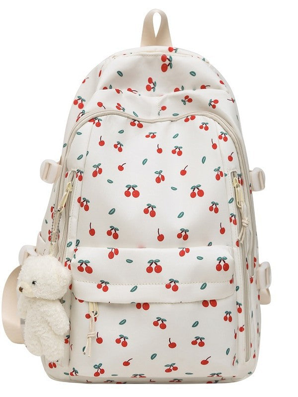 Cross-Border Ready-Made Backpack for Women, Large-Capacity Junior High School Student Schoolbag, Floral Sweet Schoolbag, New Style for Primary School Students