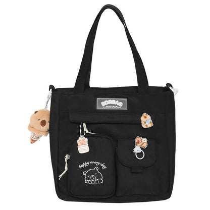 Ins Style School Bag for Girls, Versatile Color-Blocking Large-Capacity Backpack for Middle School and High School Students, Campus Style