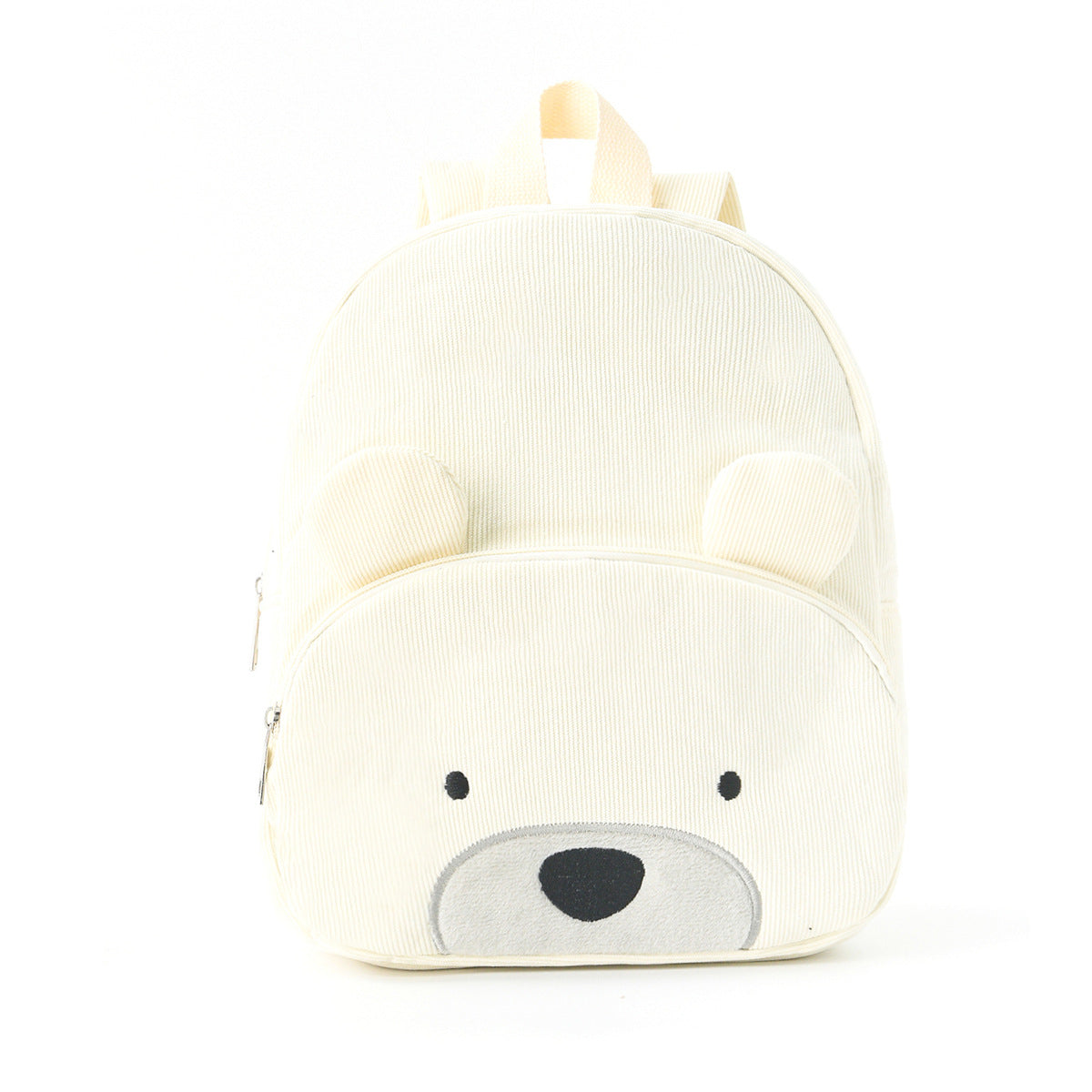 Cross-Border Corduroy Backpack, Large Capacity Student Cartoon Bear School Bag, Fashionable, Casual, High-Looking and Cute Backpack