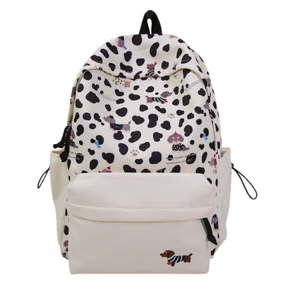 New High-Looking Japanese Style Fresh, Sweet and Cute Puppy Backpack for Middle and High School Students Lightweight Large-Capacity Backpack