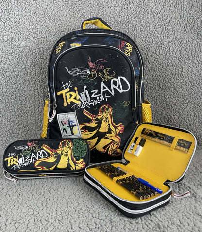 Schoolbag Primary School Students Grade One, Two and Three Boys and Girls Children Super Light Ridge Bag Backpack for 6-12 Years