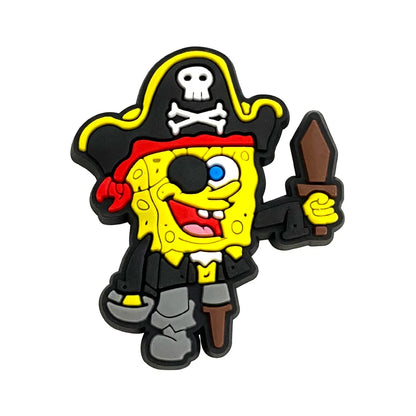 5-100PCS SpongeBob SquarePants Shoe Patrick Star Charm Mix Wholesale PVC cartoon Decoration Detachable Waterproof To Xmas Gift