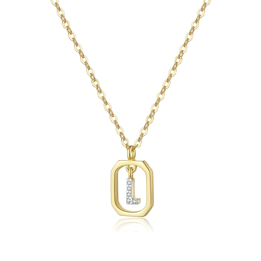 Personalized Initial Necklace in 925 Sterling Silver