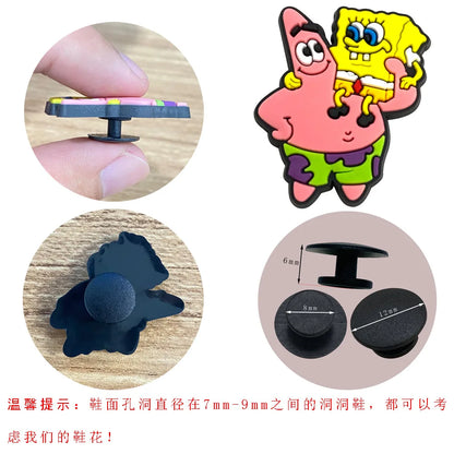 5-100PCS SpongeBob SquarePants Shoe Patrick Star Charm Mix Wholesale PVC cartoon Decoration Detachable Waterproof To Xmas Gift