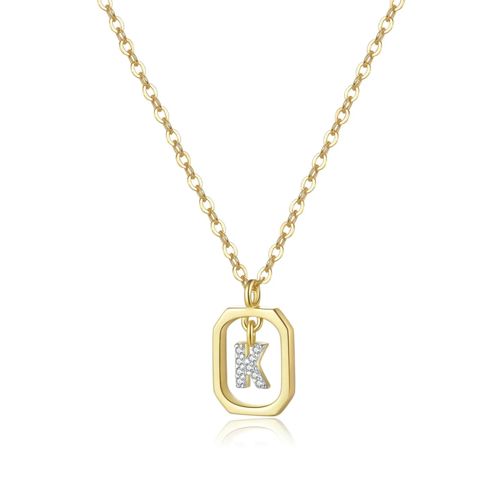 Personalized Initial Necklace in 925 Sterling Silver