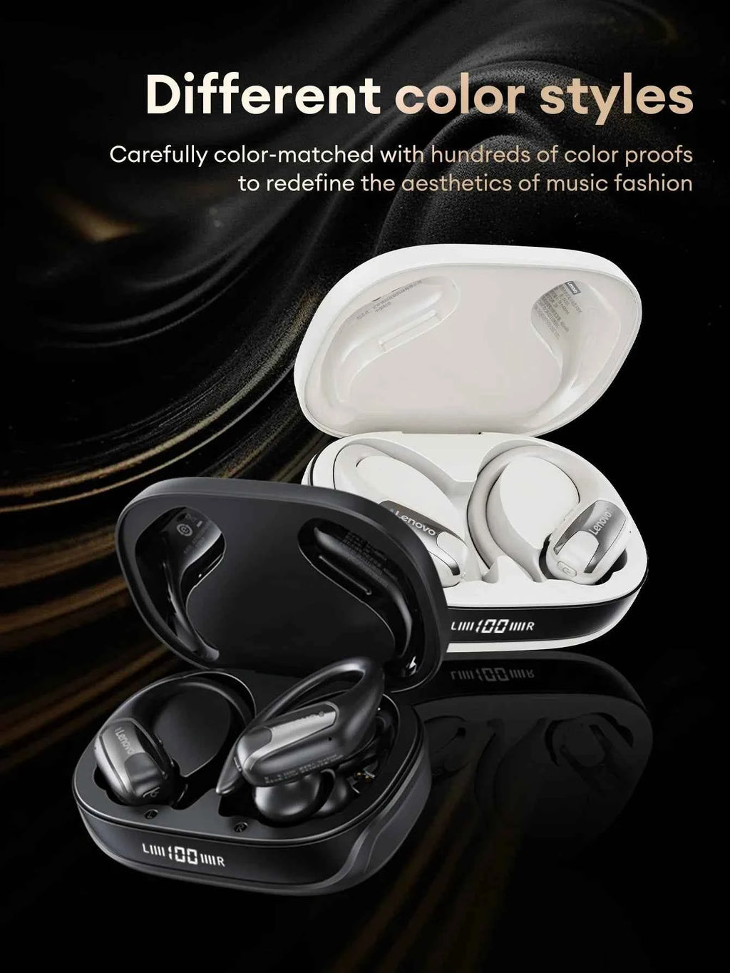 Lenovo EA305 Wireless Bluetooth Earphones - Long Endurance Waterproof Sport Headphones with V5.4 Technology for Gaming