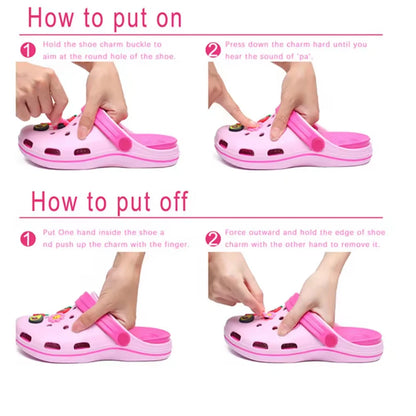 Hot Sales Potdemiel Cartoon Car Series PVC Shoe Charms Accessories Detachable DIY Shoe Decorations Buckle Creativity Gifts