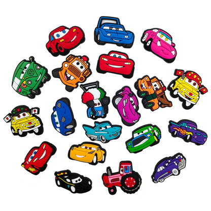 Hot Sales Potdemiel Cartoon Car Series PVC Shoe Charms Accessories Detachable DIY Shoe Decorations Buckle Creativity Gifts