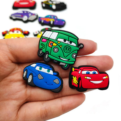 Hot Sales Potdemiel Cartoon Car Series PVC Shoe Charms Accessories Detachable DIY Shoe Decorations Buckle Creativity Gifts