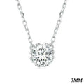 Gorgeous Shiny Choker - 925 Sterling Silver Geometric Cut Zircon Pendant Necklace