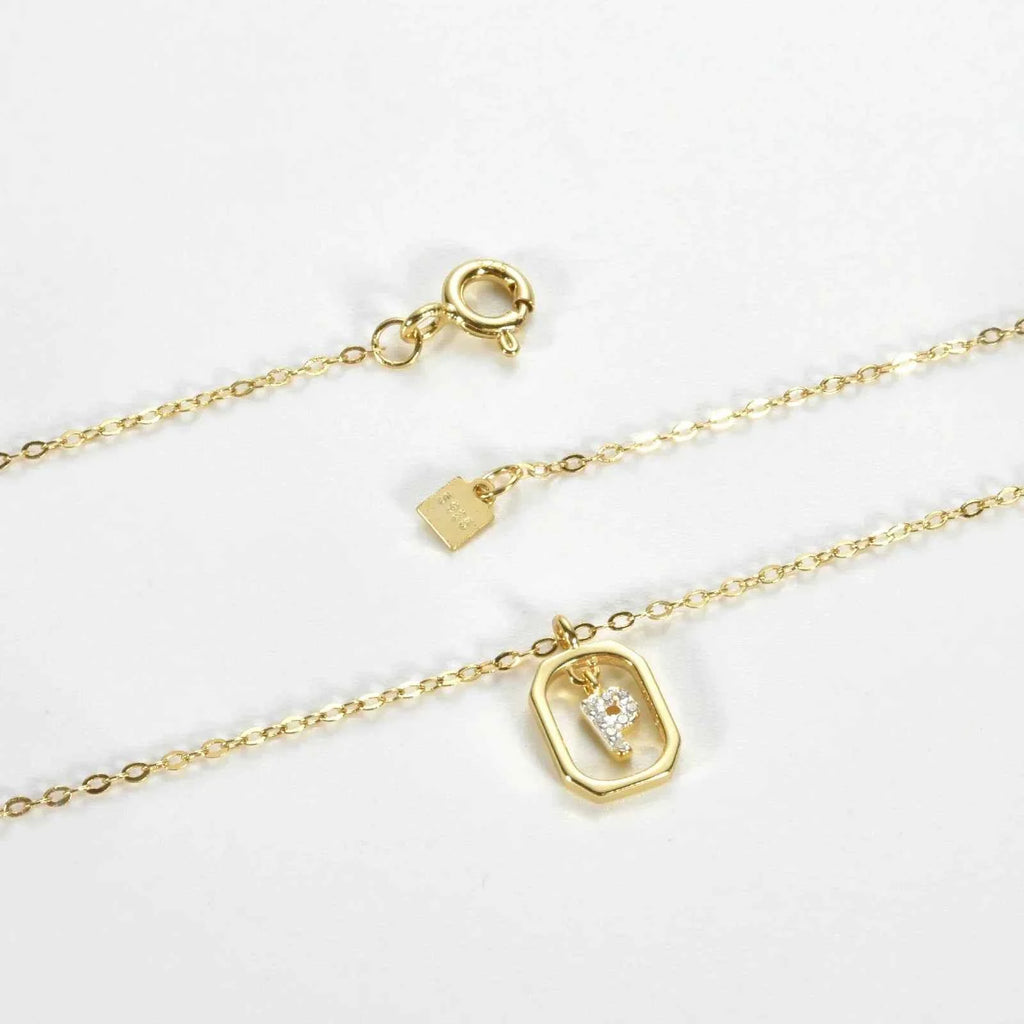 Personalized Initial Necklace in 925 Sterling Silver