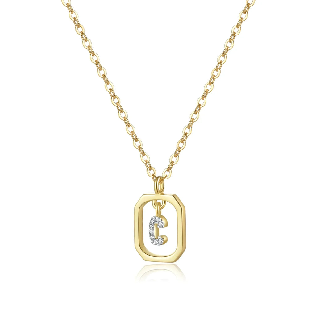 Personalized Initial Necklace in 925 Sterling Silver