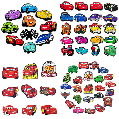Hot Sales Potdemiel Cartoon Car Series PVC Shoe Charms Accessories Detachable DIY Shoe Decorations Buckle Creativity Gifts