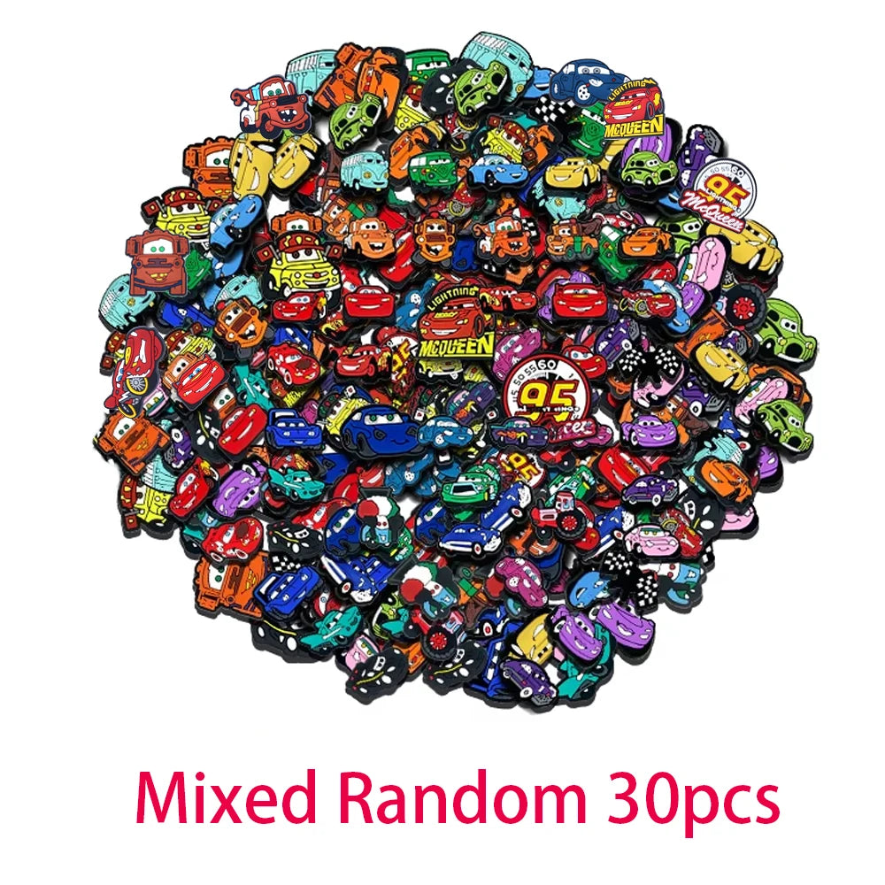 Hot Sales Potdemiel Cartoon Car Series PVC Shoe Charms Accessories Detachable DIY Shoe Decorations Buckle Creativity Gifts
