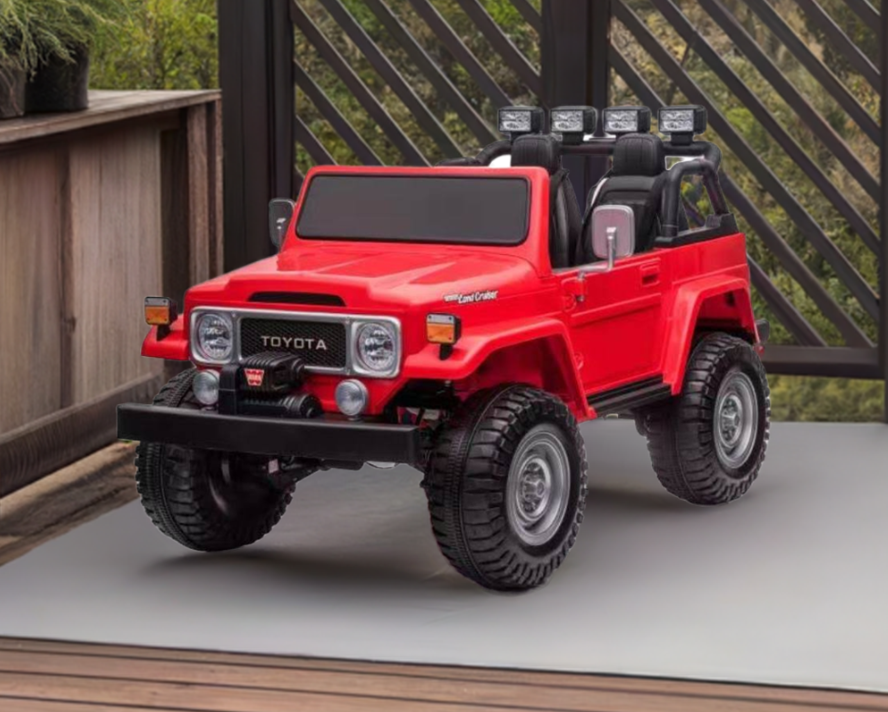 2026 24V Toyota FJ-40 Kids Ride On Car 4X4 2 Seater with Remote Control DELUXE