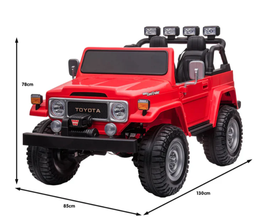 2026 24V Toyota FJ-40 Kids Ride On Car 4X4 2 Seater with Remote Control DELUXE