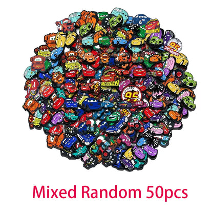 Hot Sales Potdemiel Cartoon Car Series PVC Shoe Charms Accessories Detachable DIY Shoe Decorations Buckle Creativity Gifts