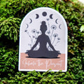 Inhale the Present Yoga Sticker for Mindfulness and Motivation